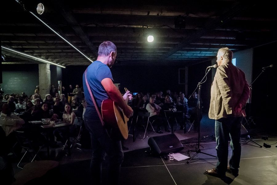 Book launch of Song and Windmills at Nová Cvernovka, Bratislava